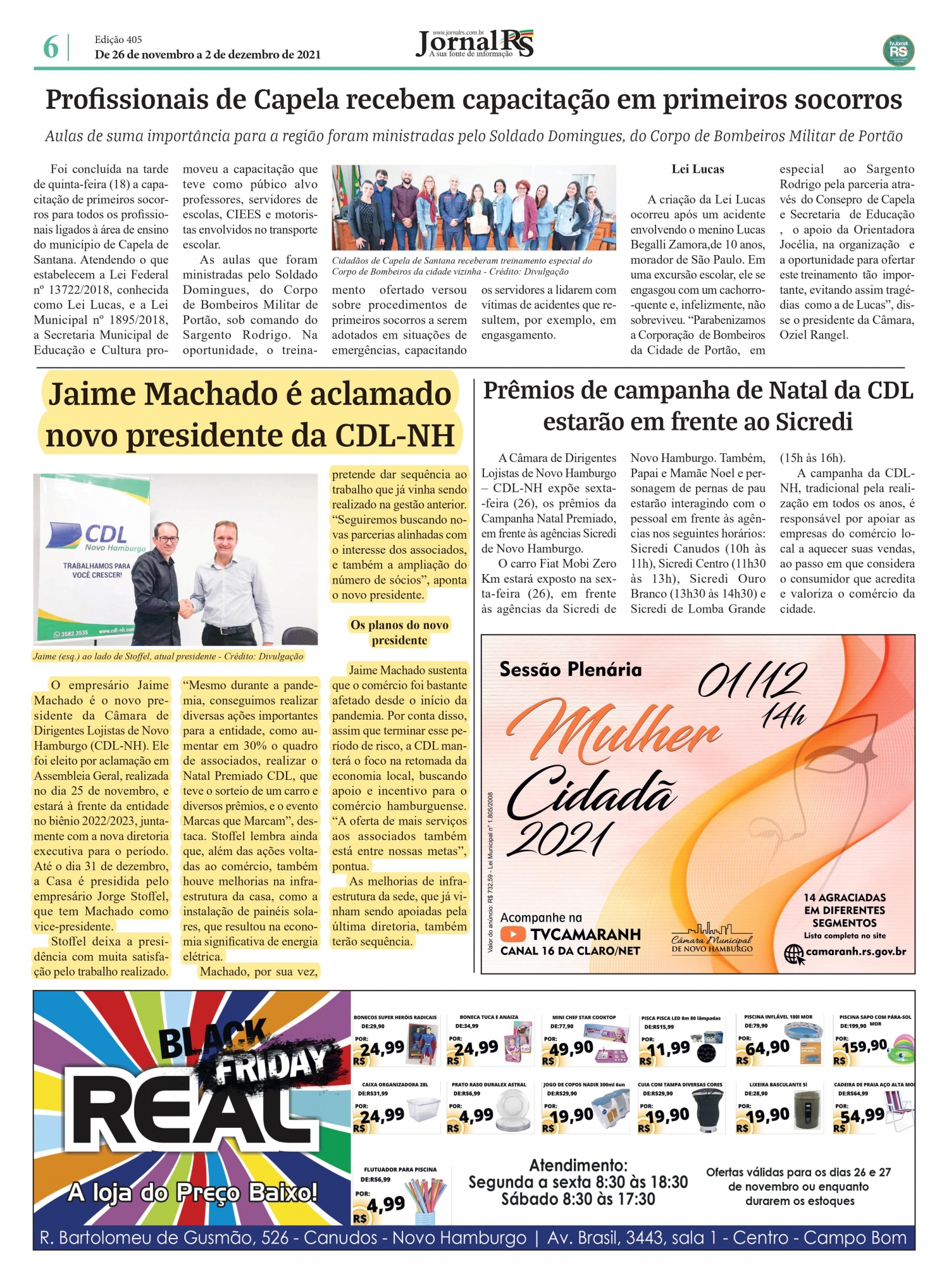 Conheça o novo Presidente da CDL NH, confira notícia em jornal da região!