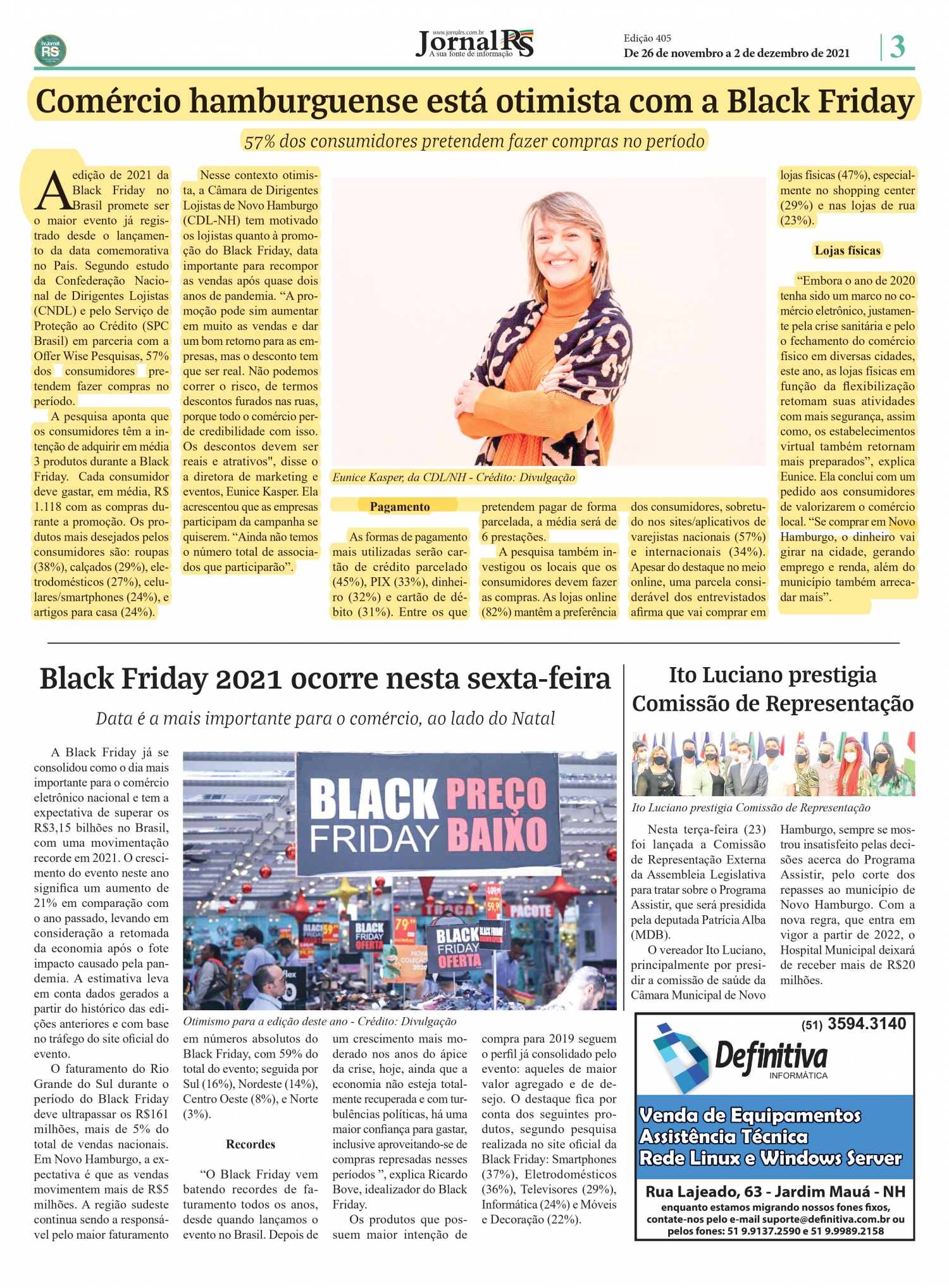 CDL NH é notícia em jornal da região com a Black Friday 