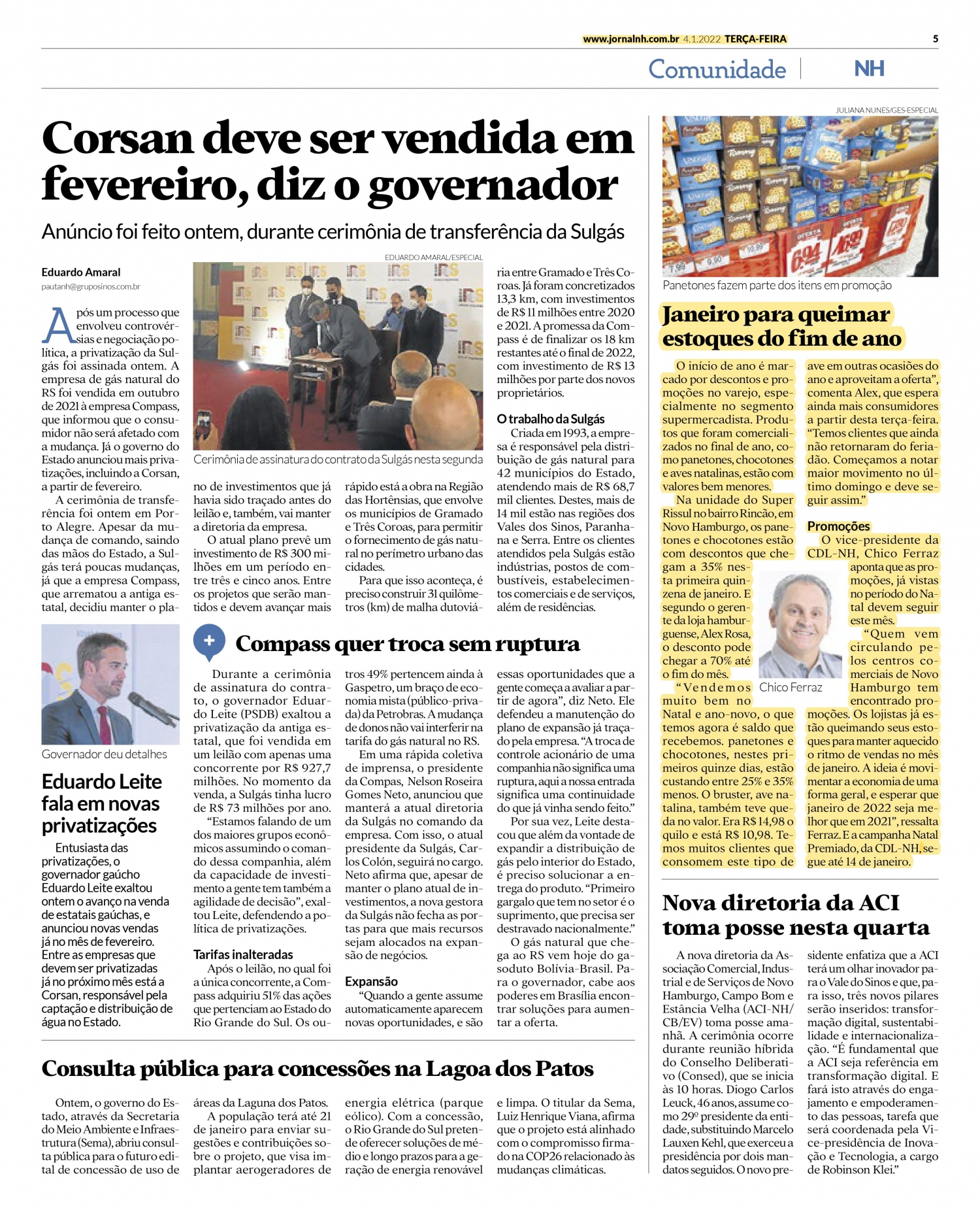 Mês para queimar estoques de fim de ano, confira palavra do vice-presidente da CDL NH, Chico Ferraz em jornal da região!