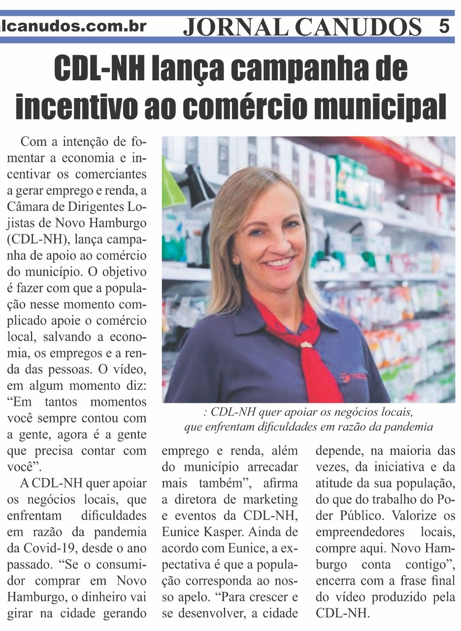 CDL NH é notícia em jornal da região!